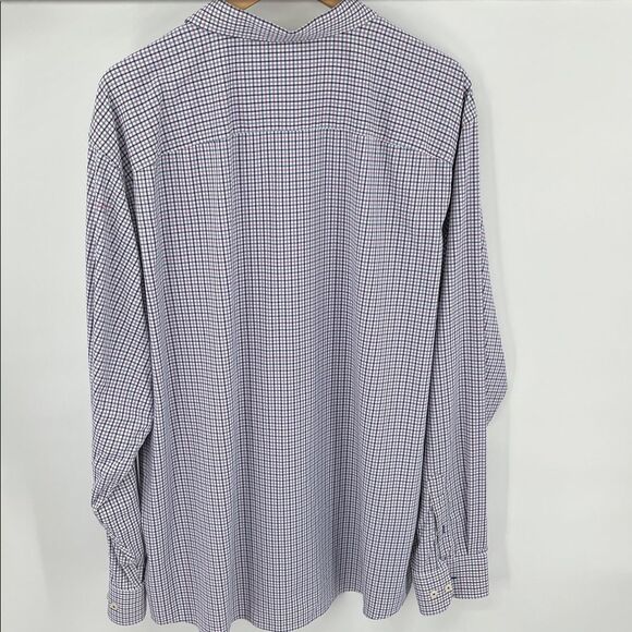 Untuckit men’s erbach-pink button up checkered nylon long sleeve shirt size XXXL - Picture 4 of 6